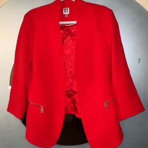 Red Anne Klein Blazer